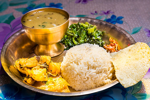 Dal Bhat, traditional Nepali meal